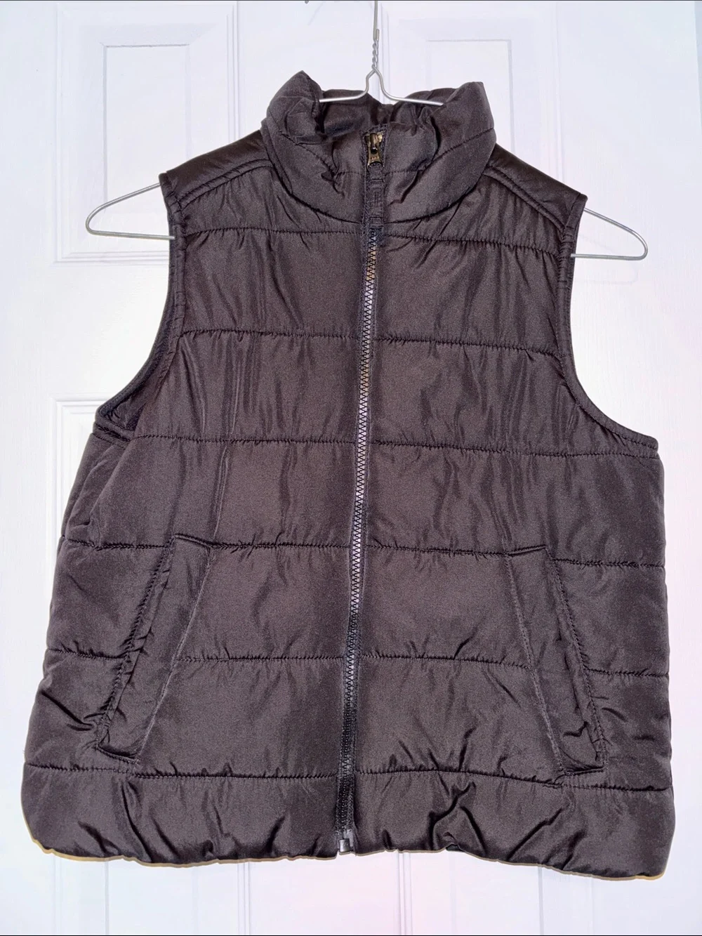 Kids Puffer Vest Jacket - Black